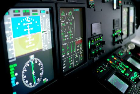 Wide viewing angle on a control panel display