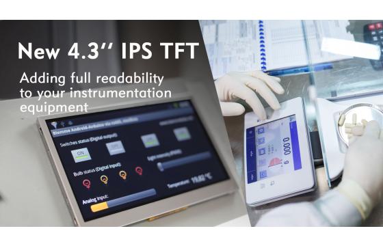 4.3" PCAP WVGA IPS TFT LCD Display RGB interface