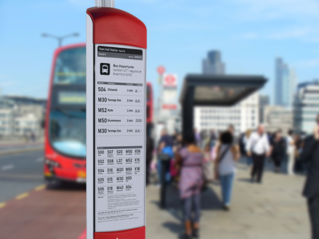 ePaper display used for passenger information such as timetables