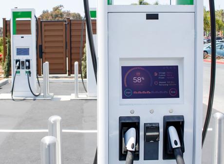 eclectic vehicle charging embedded display system from Anders Electronics