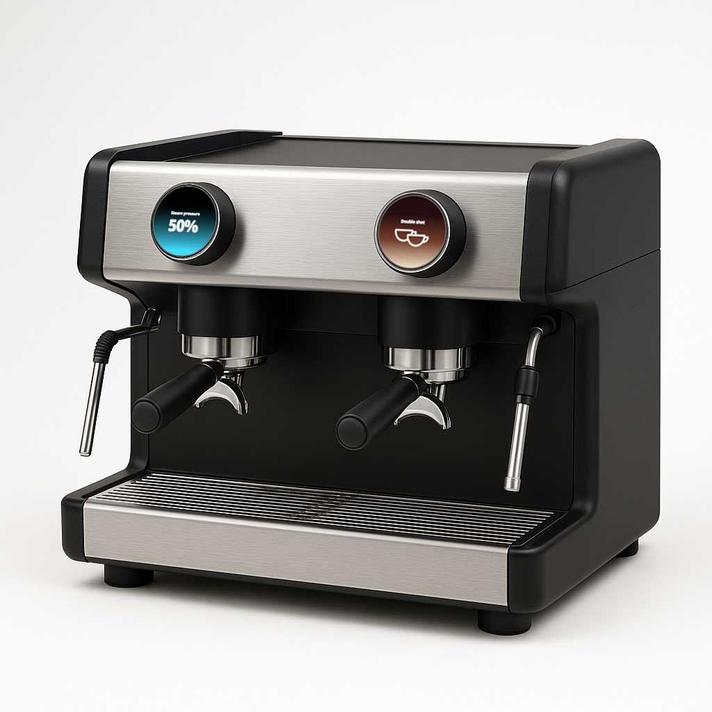 rotary encoder display on a commercial coffee machine - anders