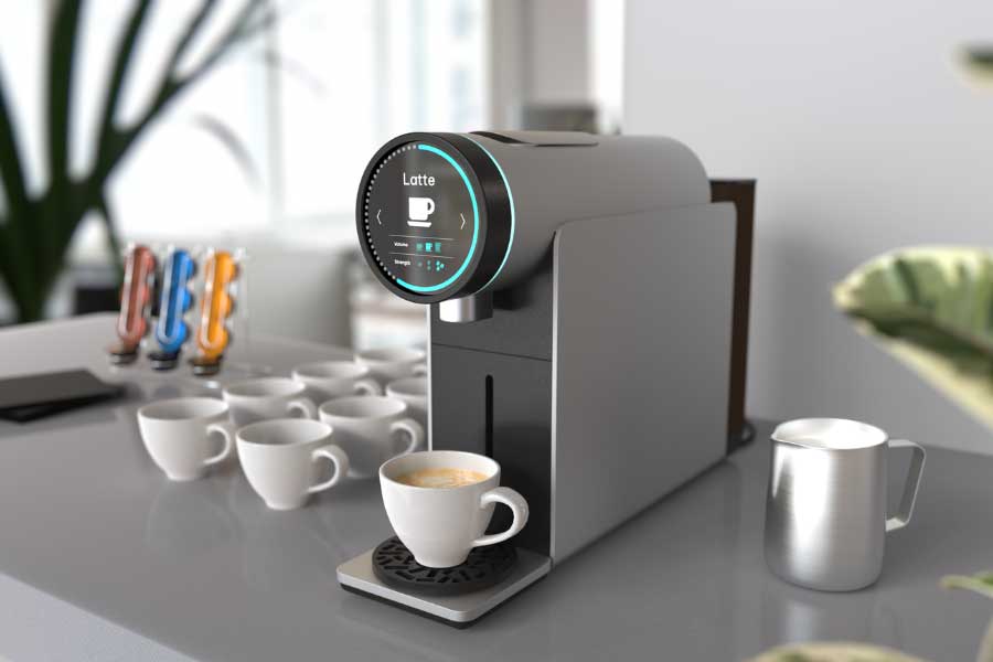 rotary encoder display on a coffee machine - anders