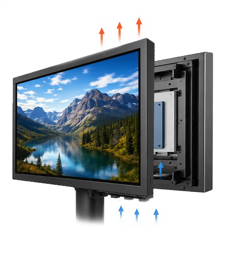 thermal management for sunlight readable LCDs